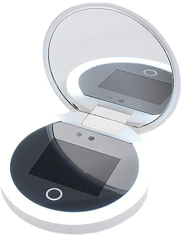 VENEKA Smart UV Sunscreen È un Makeup Portatile Dotato di Specchio, Ricaricabile, Che Rileva la Presenza di Raggi UV Pelle, Proteggendola Dai Danni Causati Dal Sole.