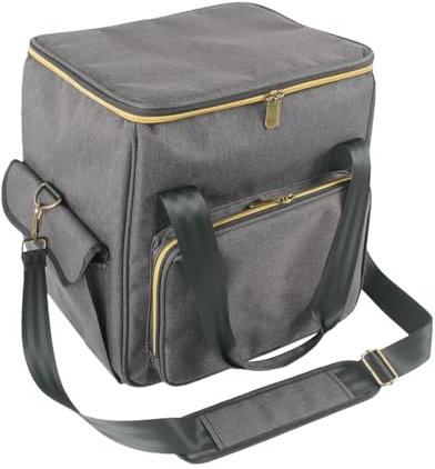 Caja de almacenamiento de discos, organizador portátil para álbumes con cremallera segura, bolsa de viaje con asa duradera, funda protectora de transporte de discos de vinilo para colección LP