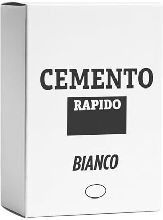 Cemento Rapido 1 KG Bianco, Made in Italy - Cemento Rapido Pronto all’Uso - per Lavori in Casa e Fai da Te - Facile Applicazione e Alta Resistenza