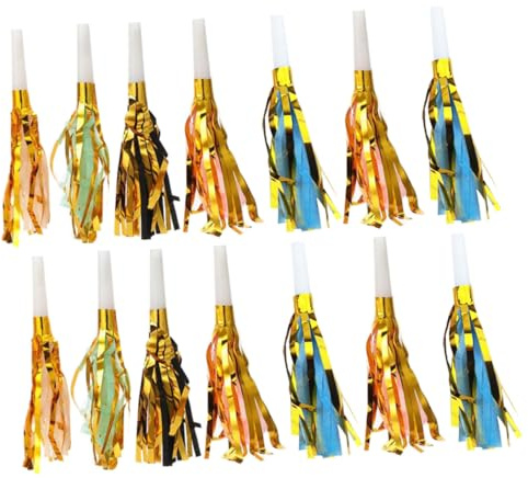 GARIOUANS 30 Piezas Matracas de Fiesta Flecos Multicolor Sopladores para Cumpleaños Infantiles Cuernos de Ruido Reutilizables para Decoración de Eventos y Celebraciones Familiares