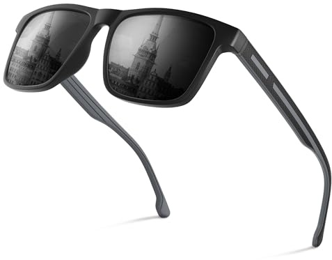 Wrimen Polarisierte-Sonnenbrille-Herren-Damen-Sunglasses-Men-Woman-Sonnenbrillen-Klassische-Retro-UV400 Schutz-Rechteckig für Golf, Fahren, Angeln, Reisen & Outdoor-Sport,hui