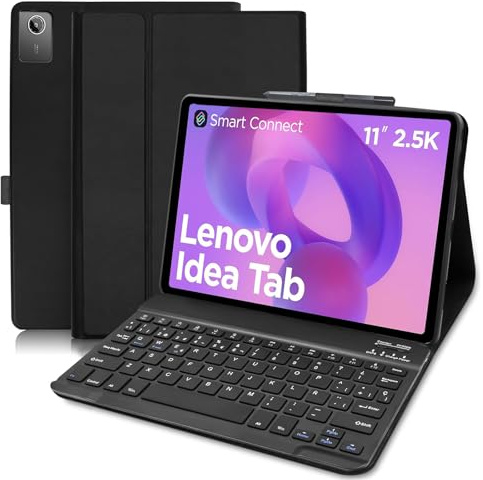 COEZFE Funda Teclado para Lenovo Idea Tab 11 Pulgadas 2025, Español Ñ Bluetooth Magnético, Smart Funda con Teclado QWERTY para Lenovo Idea Tab 11 Pulgadas 2025 / M11 2024, Negro