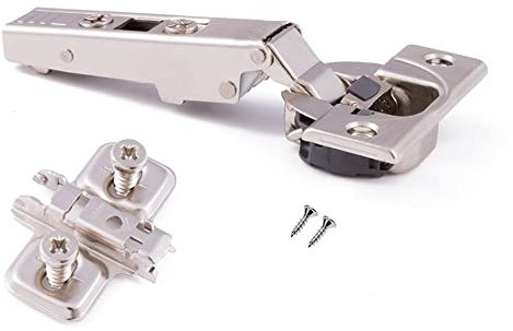 Blum (8 Pcs) Clip Top BLUMOTION 110 Degree Standard Hinge Kitchen Cabinet Cupboard Door Hinge 71MB3550, Self-Close Mechanism Hinge, Full Overlay, Fast Assembly Buffering Hinge, Made in Austria