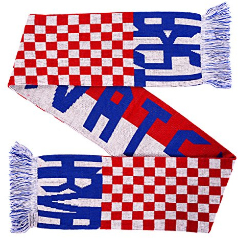 Hrvatska Kroatien fotboll stickad halsduk