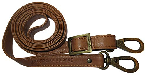 Josephine Osthoff - SCHULTERRIEMEN Echtleder Ersatzriemen Gurt Crossbody Strap Ersatz 135 cm Länge 2 cm Breite, Farbe:Safari/Altgold