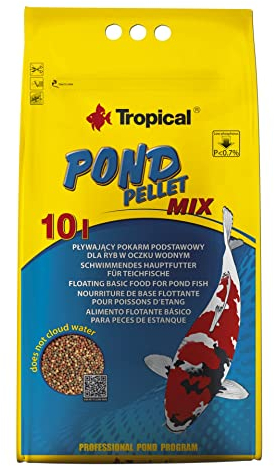 Pond Pellet Mix 10L / 1300g - Aliment Complet sous Forme de Boules flottantes pour Koi, Poissons de Bassin