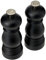 Le Creuset Kleines Mühlenset, Salz- und Pfeffermühle, ABS-Kunststoff, Je 5 x 5 x 12,1 cm, Keramik-Mahlwerk, Schwarz matt, 44900110000000