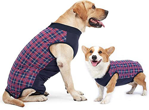 LIANZIMAU Dog Surgery Recovery Suit Dog Surgical Vest Post op Dog Recovery Suit Large Spay Suit for Female Dog Recovery Suit Dog Bodysuit after Surgery Male Castration