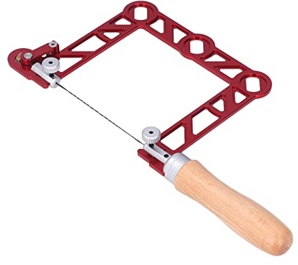 Kadimendium Scie à Chantourner Mini Scie à Main à Bois en Forme de U Manche en Bois Scie à Chantourner Travail du Bois, Bijoux, Fabrication de Métaux(4in)