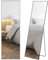 HOMCOM Espejo de Pie Cuerpo Entero con Marco de Aleación de Aluminio Espejo de Pared Rectangular con 2 Formas de Uso para Pasillo Dormitorio Salón 50x161,5x2 cm Negro