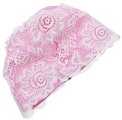 OSOLADY 1pezzi Cappello Da Nuoto Pu e Pizzo Per Donne Elegante Cappello Da Bagno Elastico Per Nuotatrici Adulte Comfort Assicurato Per Lunghe Sessioni Di Nuoto e Relax Piscina