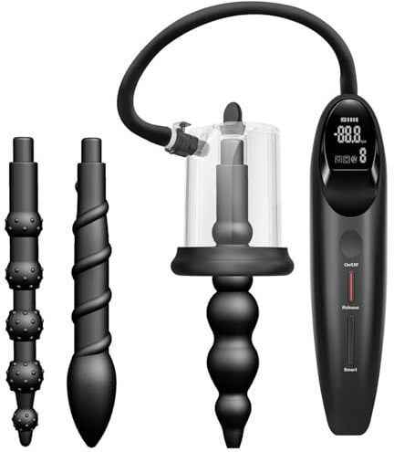 Anal Plug Expander Eléctrico con Vacuum Pump, Dilatador Anal Estimulador Vaginal Butt Plug Expander, Bomba Anal Masajeador de Próstata Anal Toy, Anal Dilator Masturbador Sex Toy para Mujeres y Hombres