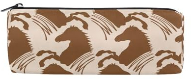Trousse à crayons avec motif de chevaux abstraits, trousse à crayons en toile avec fermeture éclair, boîte de rangement pour peinture, trousse de papeterie pour étudiants, école, bureau