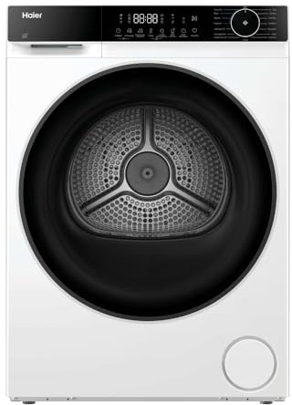 Haier X Serie 5 Asciugatrice 8 Kg a Pompa di Calore, Libera Installazione, Classe D, I-Refresh, Hygienic Care, Smart AI Drying, Filtro 3in1, Wi-Fi e App hOn, 84.5x59.5x59.3 cm, Bianca – HD80-D357U1-IT