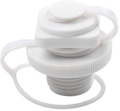 Lecreatekit 22mm Valve Screw Inflation Air Chamber for Inflatable Boats Kayaks Airbeds Pool Rafts Rubber Dinghies White Plastic