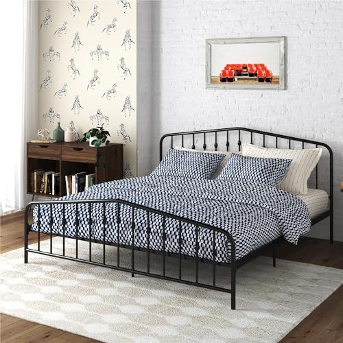 Novogratz Bushwick Metal Bed Black Superking
