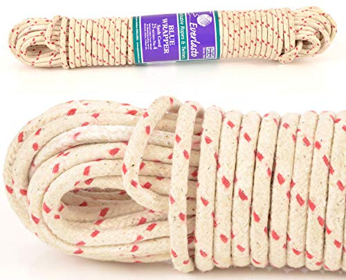 Everlasto Quality Traditional Redspot Waxed Cotton Sash Cord No.2 (6mm) x 10M