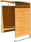Melko Mülltonnenbox Anbaubox 120 Liter aus Holz 68 x 68 x 127 cm Mülltonnenhaus inkl. Rückwand