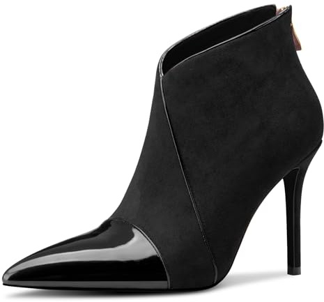 Castamere Femmes Aiguille Haut High Talon Heel Pointu Bout Bottines Fermeture à Glissière Slip-on Party Bureau Dress Bottes