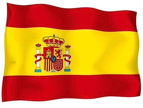 Acan Tradineur - Bandera de España para balcón, válida para mástil, poliéster, resisetente a la Intemperie, Exterior, Eventos Deportivos, 90 x 150 cm