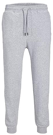 Jack & Jones Jpstgordon Jjbradley Sweat Pant GMS Noos Pantaloni da Jogging da Uomo, Chiaro Grigio Melange, L