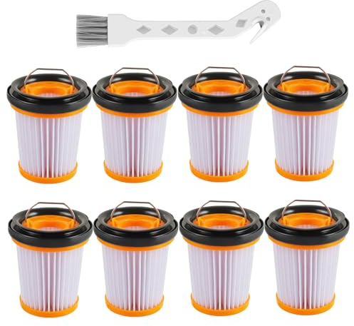 HUAREW Lot de 8 filtres de rechange pour aspirateur Shark ION W1 S87 en tissu pour aspirateur à main sans fil Shark ION WV200UK WV201 WV205 WV220, pièce de rechange #XHFWV200