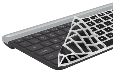 kwmobile Silikon Tastaturschutz für Logitech MK470 / K580 - QWERTY US Keyboard Cover Abdeckung - Schwarz