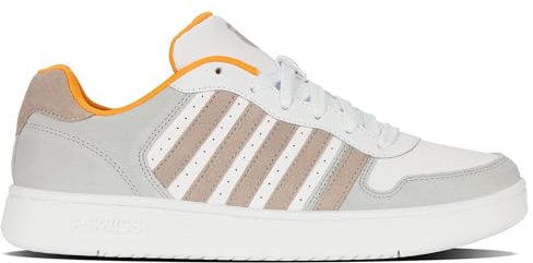 K-Swiss Court Palisades Herren Turnschuh, Taupe White White, 44.5 EU