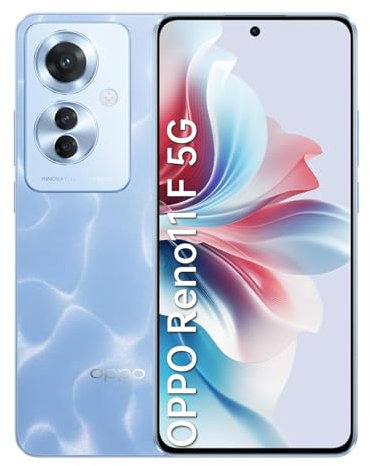 OPPO Reno11 F 5G 8+256GB, Smartphone Android sin Contrato, Dimensity 7050, Teléfono Móvil, Pantalla 6.7 OLED, 120Hz, Triple Cámara 64MP, SUPERVOOC 67W, Batería 5000mAh, NFC, Dual SIM, Azul