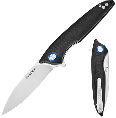 Harnds Cuchillo de Bolsillo Plegable, Cuchillo de Camping, Cuchillo de Supervivencia, Cuchillo Plegable Para Hombres, Adecuado Para la Vida Diaria y Senderismo al Aire Libre, uso de Pesca