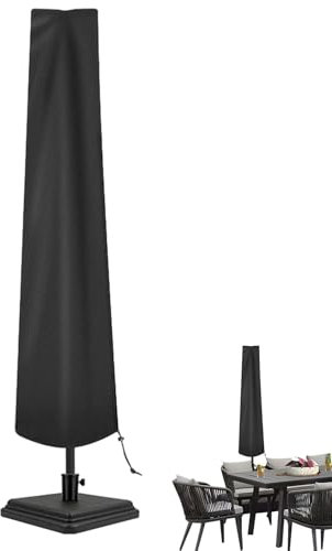 Stronrive Fundas para Sombrillas De Patio, Funda Protectora De Sombrilla, Impermeable Patio Sombrilla Cubre con Cremallera, Cubre Sombrilla De Patio De Recambio para Sombrillas De Exterior