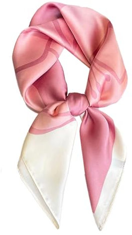 CCAIPU Satin Seidentuch Damen, Elegante Leicht Seidenschal Bandana Halstuch Kopftuch Schal Tuch Krawatte Geschenk für Frauen 70 x 70cm