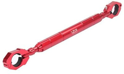 KARDAS Barra Manubrio Moto Traversino Manubrio Moto Supporto Universale per Manubrio da 25 Mm - 28 Mm per Moto, Rinforzato, Bilanciato, Barra Trasversale, Supporto per Telefono(Red)