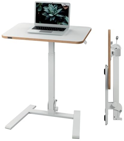 Leitz Ergo Klappbarer und höhenverstellbarer Schreibtisch, Kompaktes Stehpult mit Tragegriff, Ergonomischer Arbeitsplatz für das Home Office, Belastbar bis 20 kg, 65 x 48 cm, Weiß, 65880001