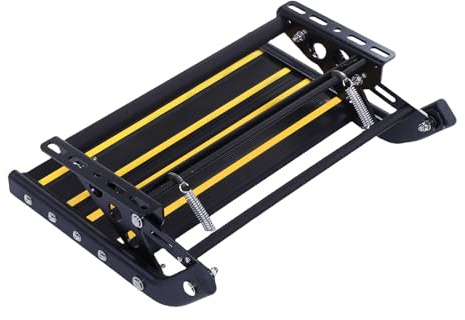 KIMISS Manuell Infällbar Husbilstrappa, Aluminiumlegering Enkel Stege Anti-slip 440lbs Hopfällbar Instegstrappa för Campingfordon Van Husbil Resesläp