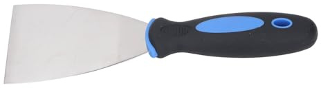 BAFOVY Spackelskrapaverktyg, 2 St Rostfritt Stål Gipsskrapa Set med PP TPR Ergonomiskt Handtag, Spatel Spackel för Putsning Av Väggreparation Tapettejp Mudborttagning (öga)