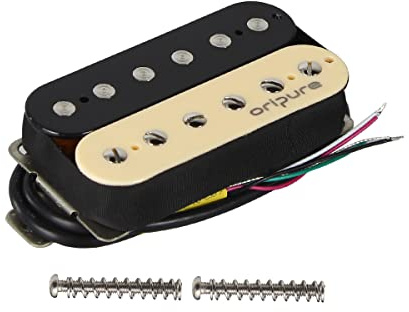 OriPure Pastilla de puente Humbucker para guitarra eléctrica Alnico 5 16-17K Zebra