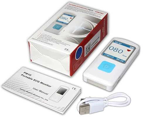 CONTEC ECG machine portable home ECG monitor, rhythm and heart rate recorder