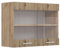 Vicco Küchenglasschrank R-Line, Glashängeschrank, Artisan-Eiche/Goldkraft Eiche, 80 cm
