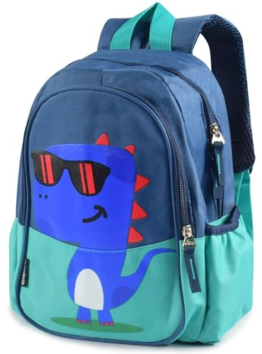 Auirshiky Mochila Infantil,Mochila Guarderia Niña Niño,Mochilas Infantiles Preescolar,Lindo Mochila Escolar de Estilo Animal para Niños Pequeños,Mochilas Dinosaurios,2-5 años (Green)