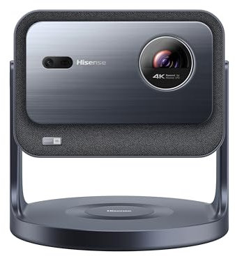 Hisense 4K Trichroma Mini Laser Projector C2TUK 65-300'' Proejection Size, Triple Colour, Dolby Vision&Atmos, JBL Audio and VIDAA Smart OS, and Netflix, YouTube, Prime Video