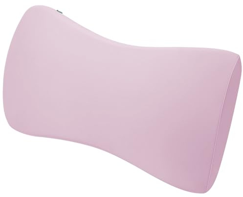 HOTUT Lumbar Support Pillow, Lower Back Pillow for Sleeping, Memory Foam Waist Pillow, Side Sleeper Low Back Pain Relief Pillow, Car Seat Cushions for Bed Chair Car Office Travel(Pink)