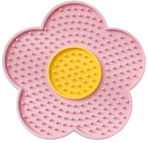 Dog Licking Mat, Food Grade Silicone Slow Feeder Mat with Suction Cups, Enrichment Pet Grooming Bath Treat Pad, Anxiety Relief Chew Toy for Small Medium Dogs
