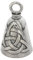 Guardian Bell Trinity Knot Triquetra Glücksglocke mit Schlüsselanhänger und schwarzem Samtbeutel | Motorradklingel | bleifreies Zinn | Glücksgeschenk für Freunde und Familie | Fahrradklingel |