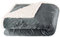 aqua-textil Kuscheldecke 150 x 200 cm grau weiß Felldecke Imitat Wendedecke Nicki Lammfell Optik Sherpa Fleece Oeko-TEX Arctic