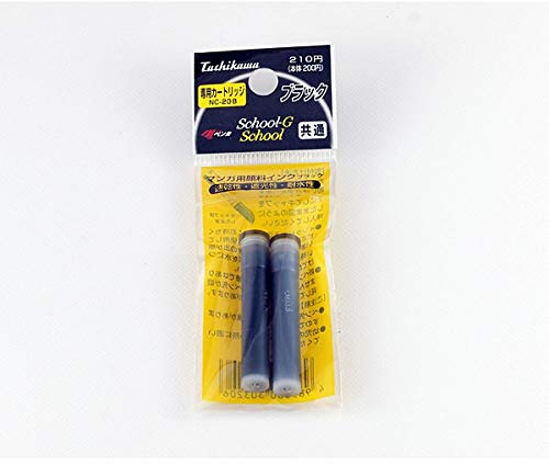Recharge pour Stylo plume School G Comic Manga Pen de Tachikawa (cartouche noir)