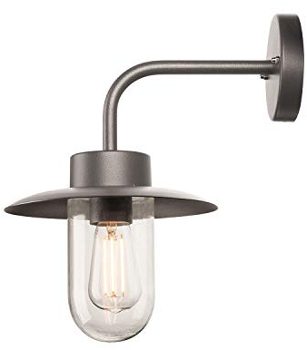 SLV LED utomhusvägglampa MOLAT för belysning av väggar, vägar, ingångar | LED-strålkastare, vägglampa, utomhuslampa, trädgårdslampa, vägbelysning | industriell vintage | E27, max. 60 W, EEK E-A++