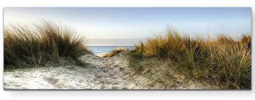 Paul Sinus Art Leinwandbilder | Bilder Leinwand 120x40cm Weg zum Strand durch Sanddünen