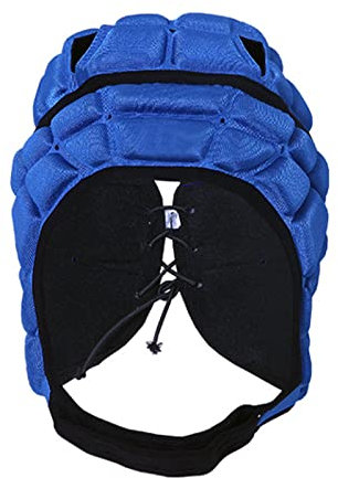 Rugby Helm Kopfschutz Fußball Kopfschutz Torwart Fußball Verstellbar Cap Equipment Support Reduzieren Schutz gegen Aufprallkollisionen Mädchen Jungen Hellblau M