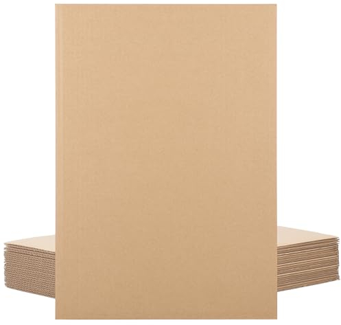 Belle Vous Wellpappe Bögen - 24 Bögen im A3 Format - Dicker 3 mm Karton- Flaches Kraftpapier A3 - Für Kunst und Handwerk - Wellpappe zum Basteln - Pappe für Schutzverpackungen